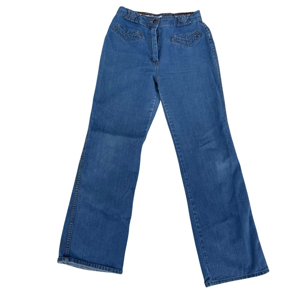 Vintage Kmart High Rise Jeans Womens 26x30 Chevron Pocket 70s Denim HK Size 14